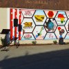 Lynda Lahodny, representing the Sara A. Mooney Museum, introduces Lemoore's newest mural located on the side of the Tropicana Asian Market in downtown Lemoore.